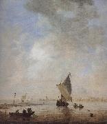 Jan van  Goyen Fishermen Hauling a Net oil painting picture wholesale